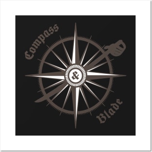 Compass and Blade Logo Posters and Art